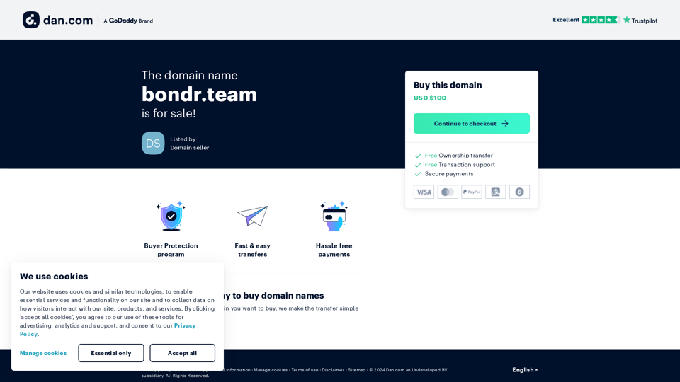 The domain name bondr.team is for sale