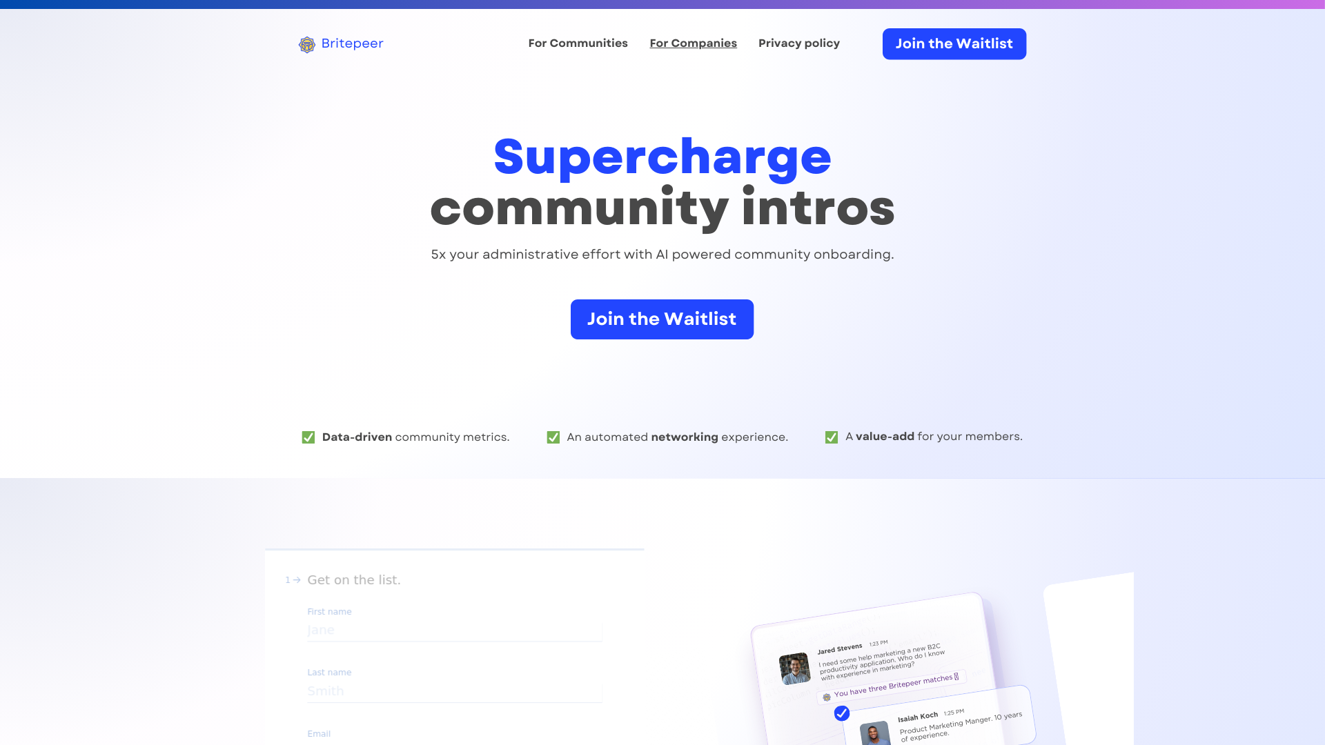 Britepeer screenshot