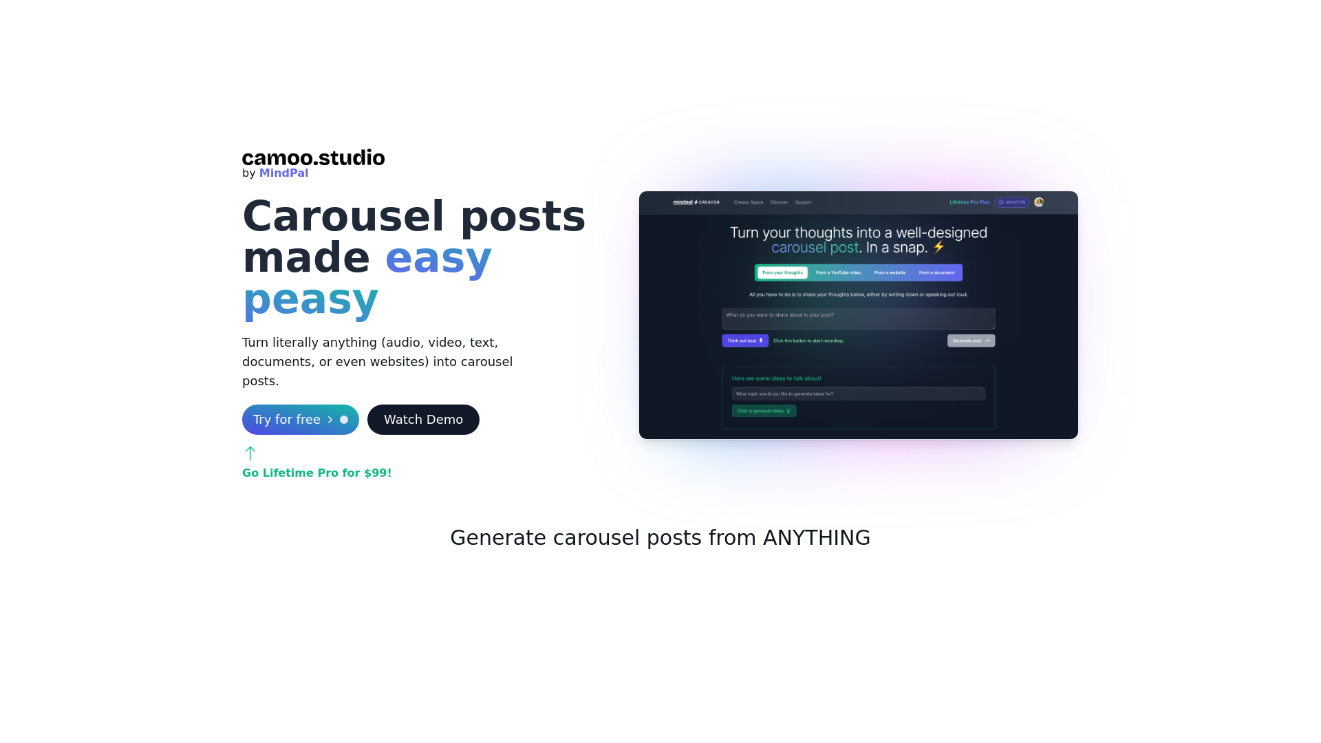 Turn Anything into Carousel Posts screenshot