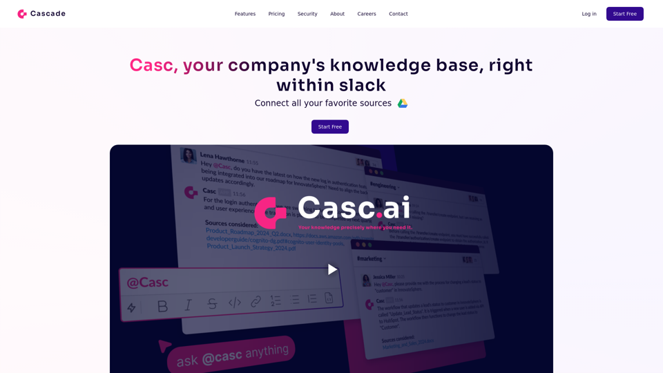 Casc - Access your company's knowledge and documentation in seconds