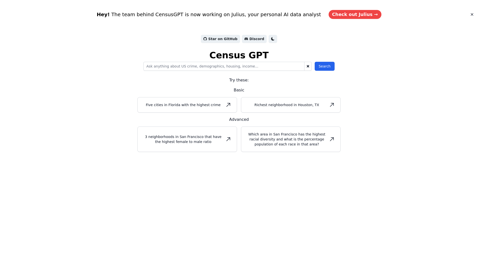 Census GPT screenshot
