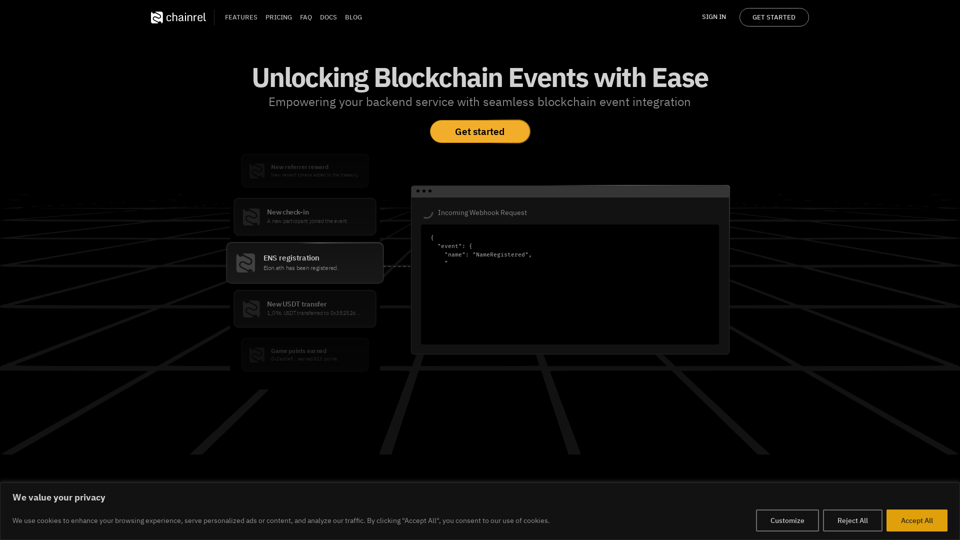 Chainrel - Unlocking Blockchain Events with Ease