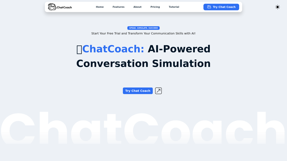 ChatCoach.io - Simulate Real Life Conversations