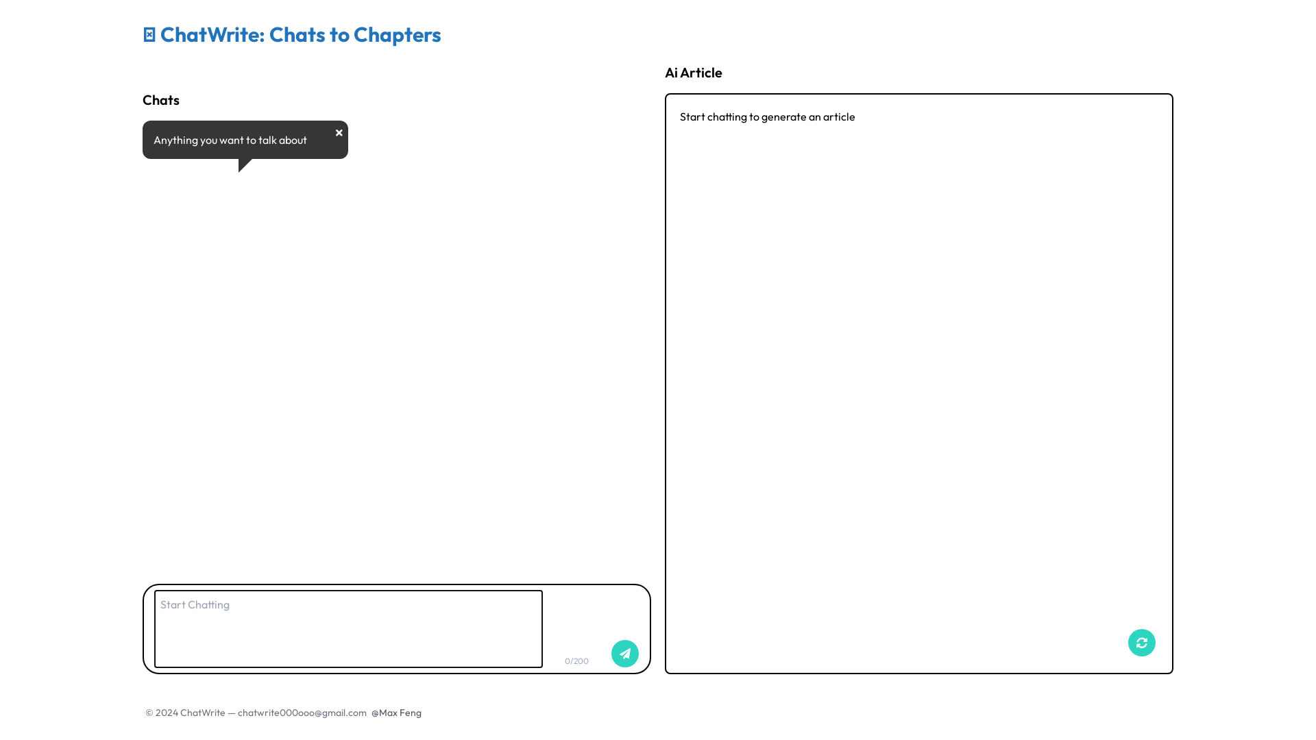 đź’¬ChatWrite: Chats to Chapters Transform Chats into Chapters