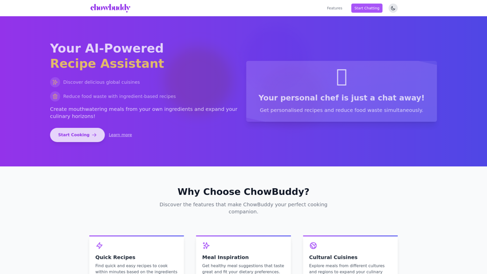 ChowBuddy - Your Culinary Assistant