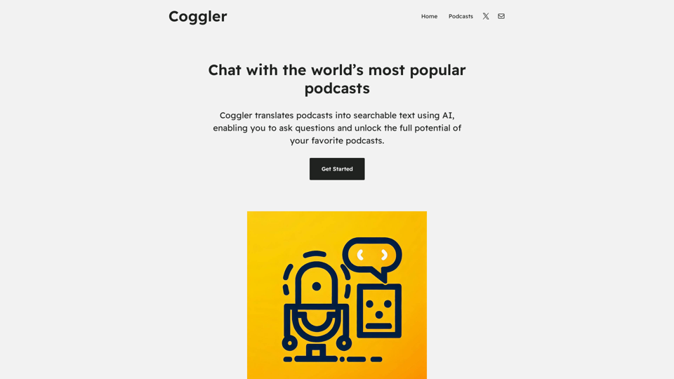 Coggler - Chat with the world's most popular podcasts