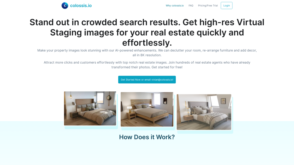 Stand out in crowded search results. Get high-res Virtual Staging images for your real estate quickly and effortlessly. | colossis.io