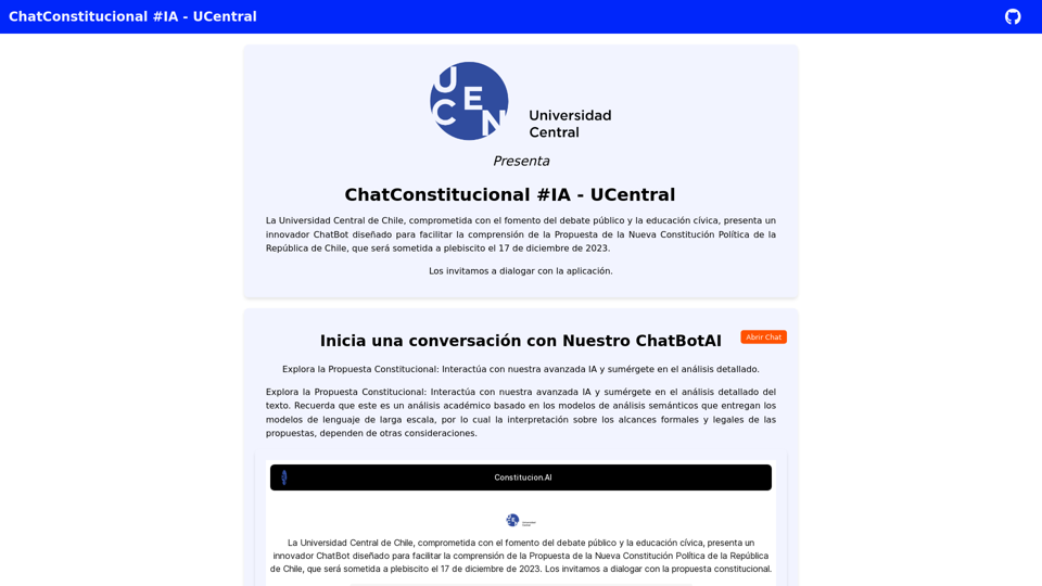 ChatConstitucional #IA - UCentral