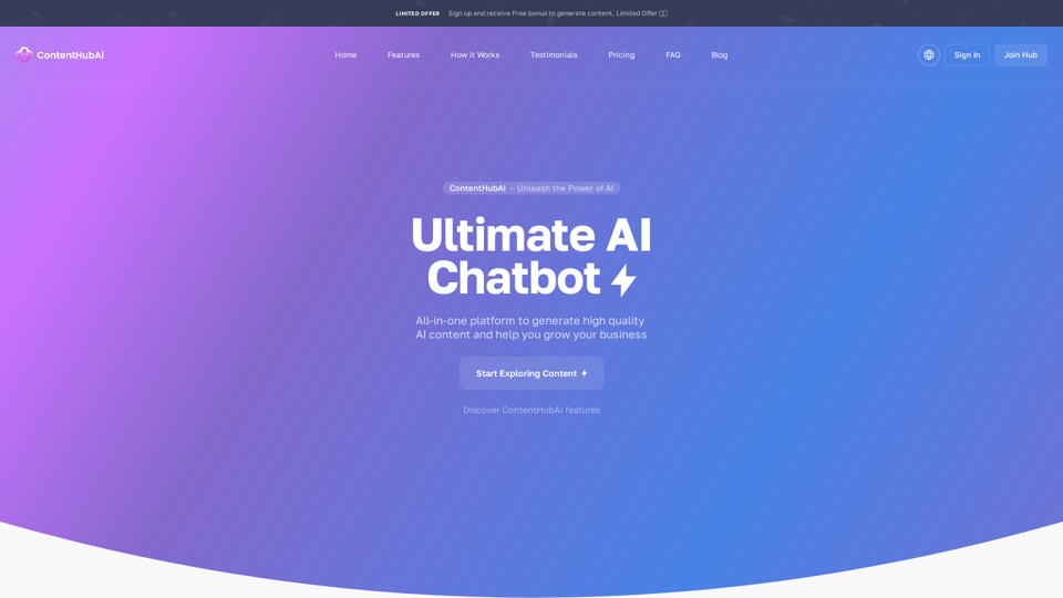 ContentHubAI: Revolutionize Content Creation with AI