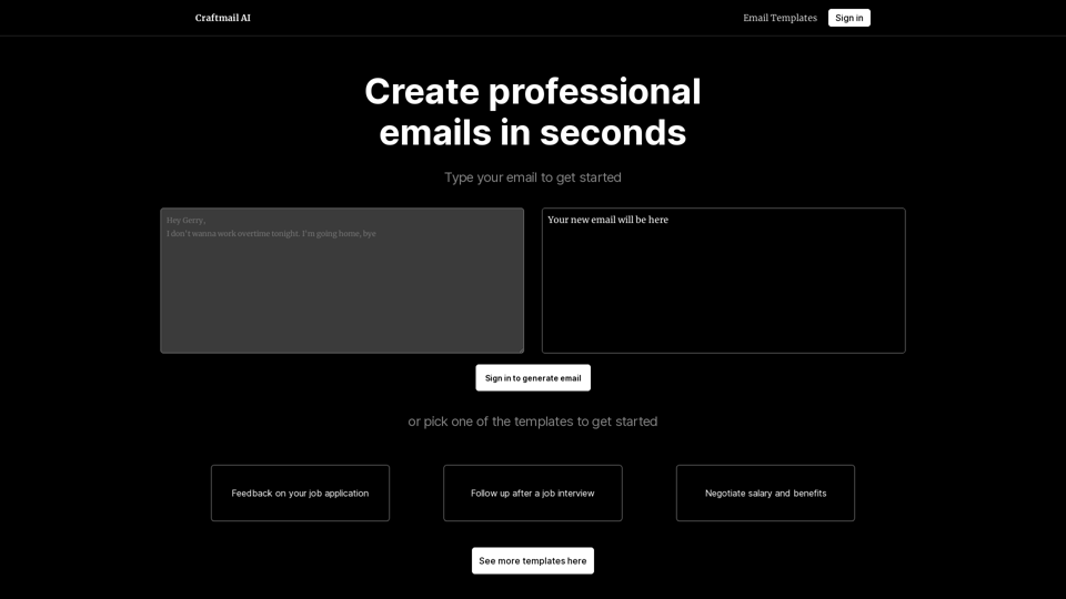 Craftmail AI | AI Powered emails