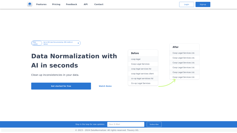 Normalize Data screenshot