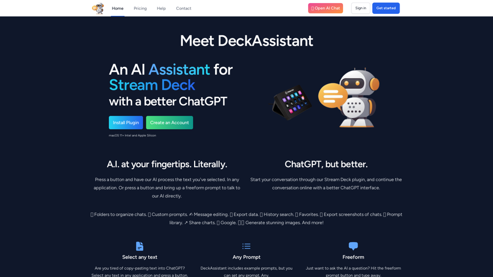 DeckAssistant - AI Assistant for Stream Deck