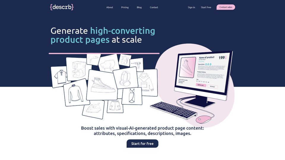 {descrb} | Generate high-converting product pages at scale.