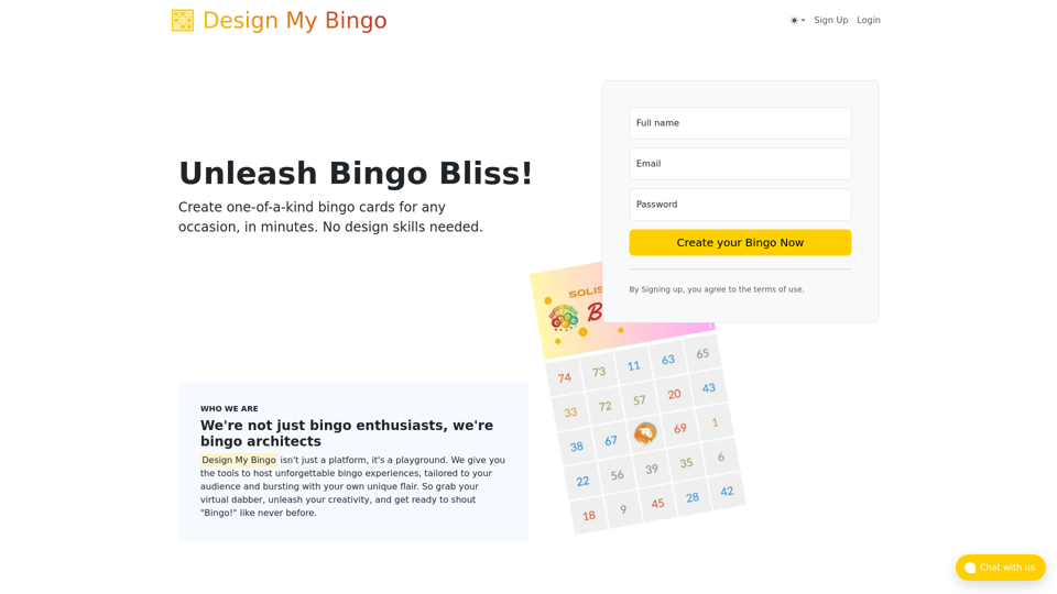 Design My Bingo - Custom Bingo Card Designer and Generator