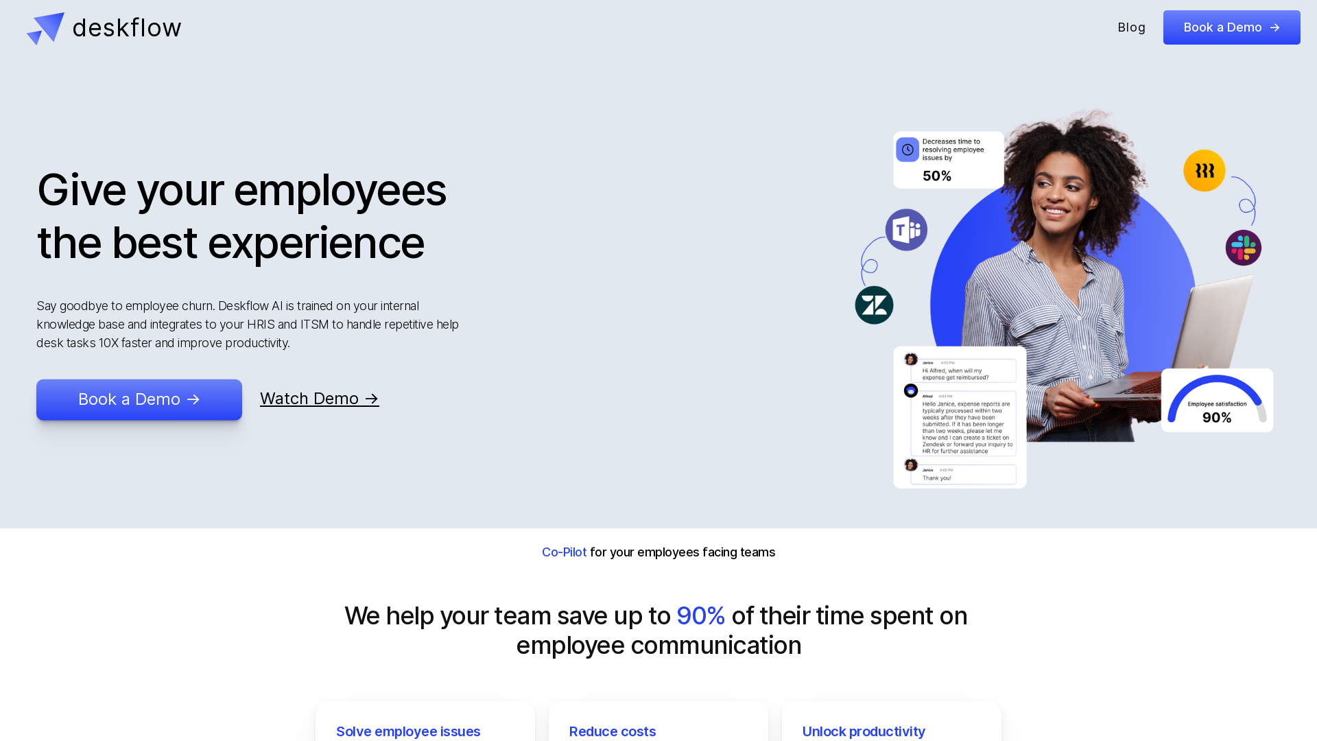 Deskflow: Employee experience platform powered by AI