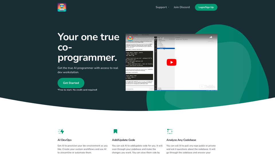 Devassistant.ai screenshot