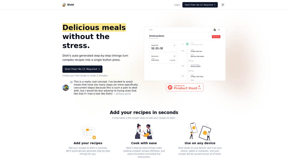 Dishi - The Meal Prep Timer