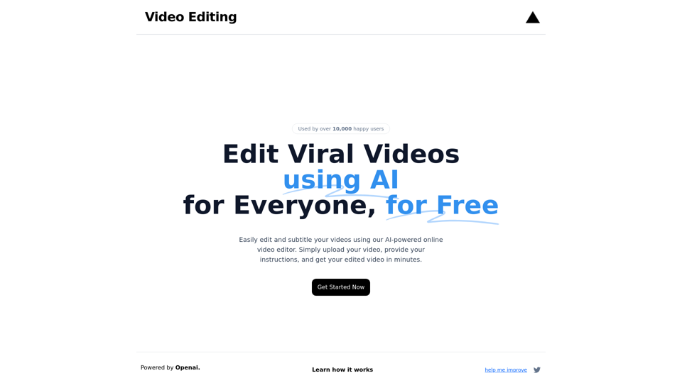 AI Video Editor - Edit and Subtitle Videos Online