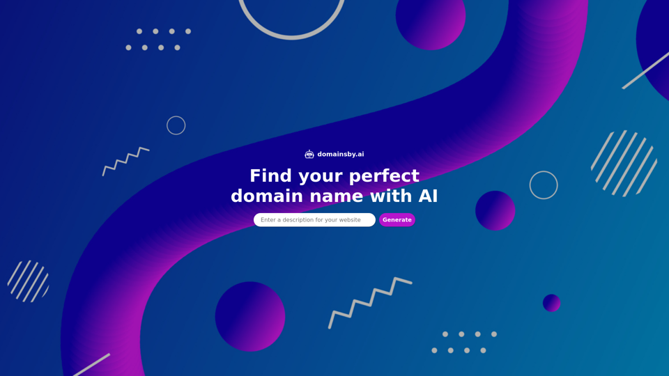 AI Domain Name Generator | Domains by AI