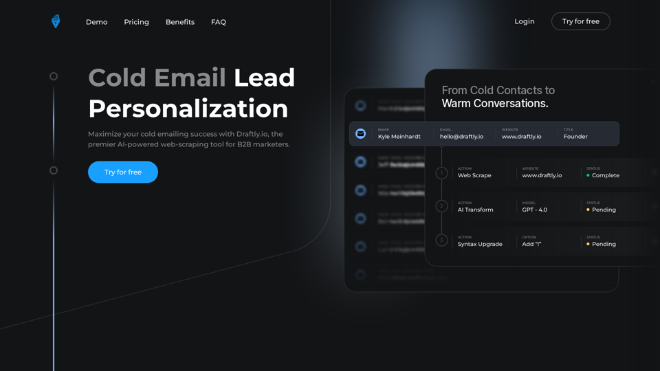 Draftly.io screenshot