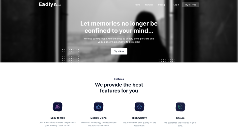 Eadlyn - AI Technology to Deeply Clone Portraits and Voices