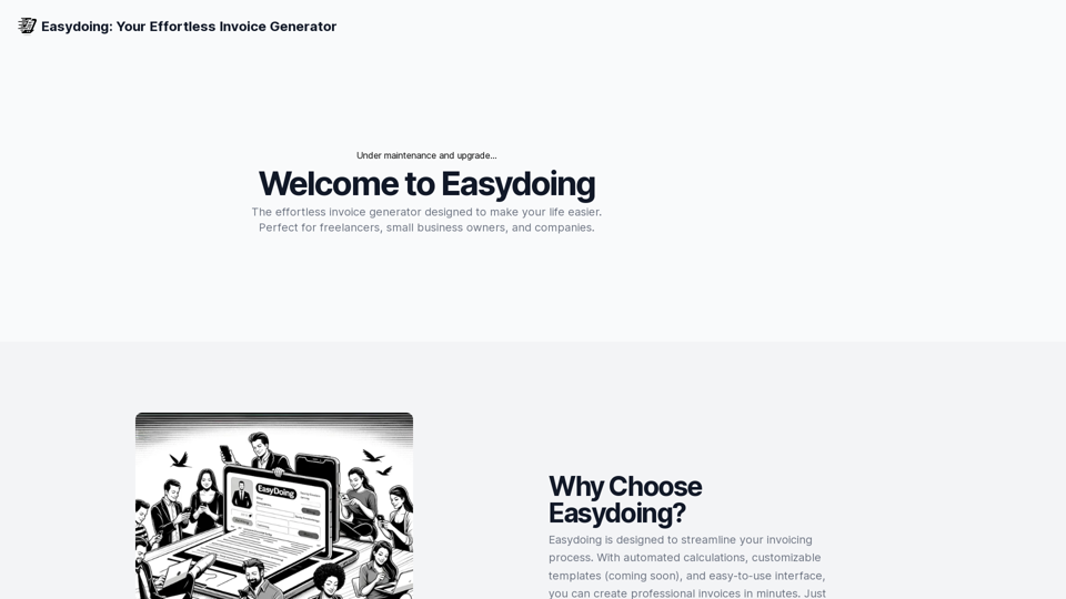 Easygoing: Your Effortless Invoice Generator