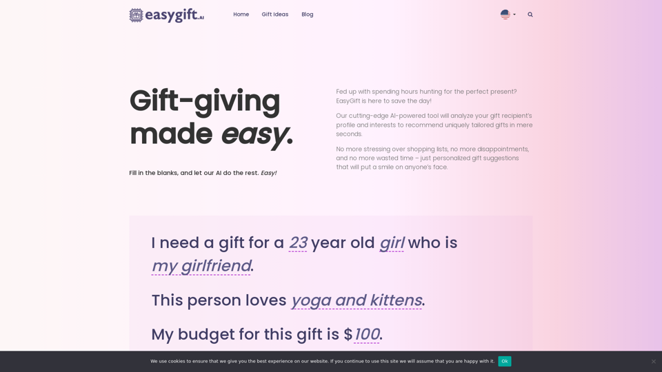 easygift.ai - Gift-giving made easy, thanks to the power of AI.