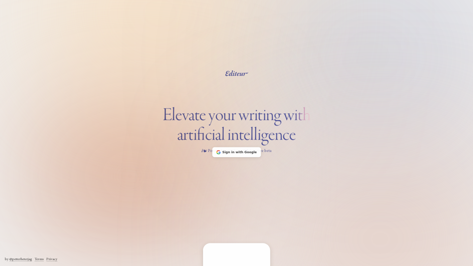 Editeur – your AI writing partner