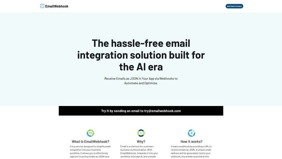 EmailWebhook - Streamline Email Integration and Automation