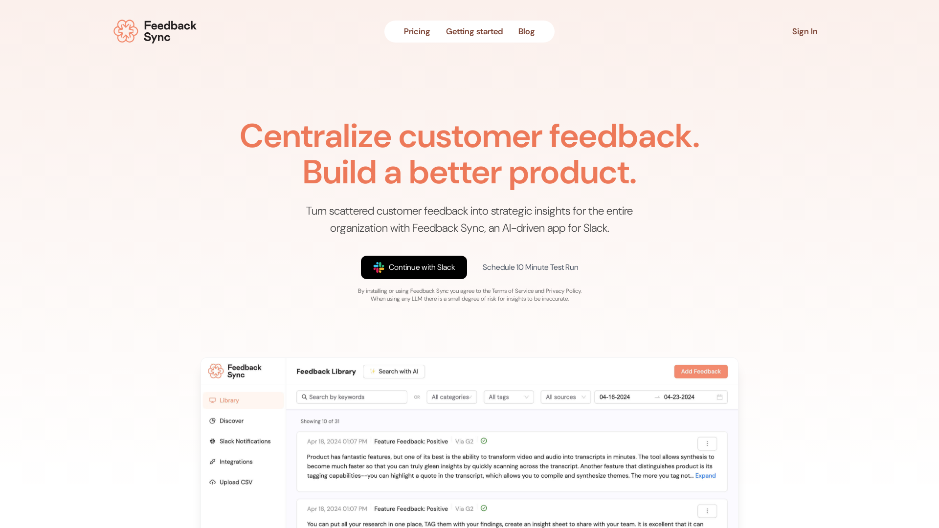 Feedback Sync screenshot