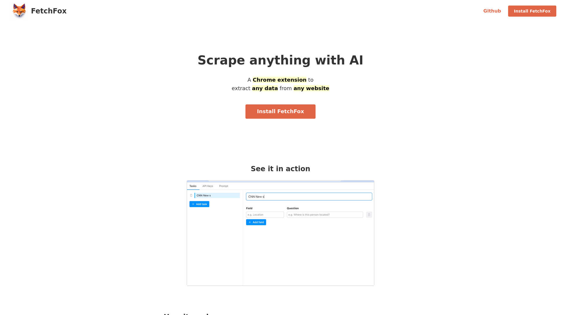 Scrape anything with AI