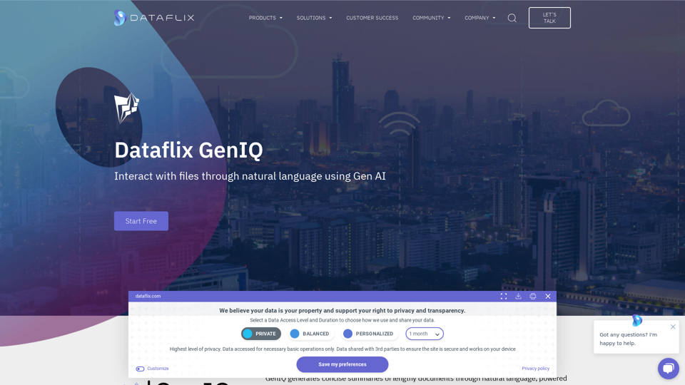 GenIQ - Powered by Generative AI - Dataflix