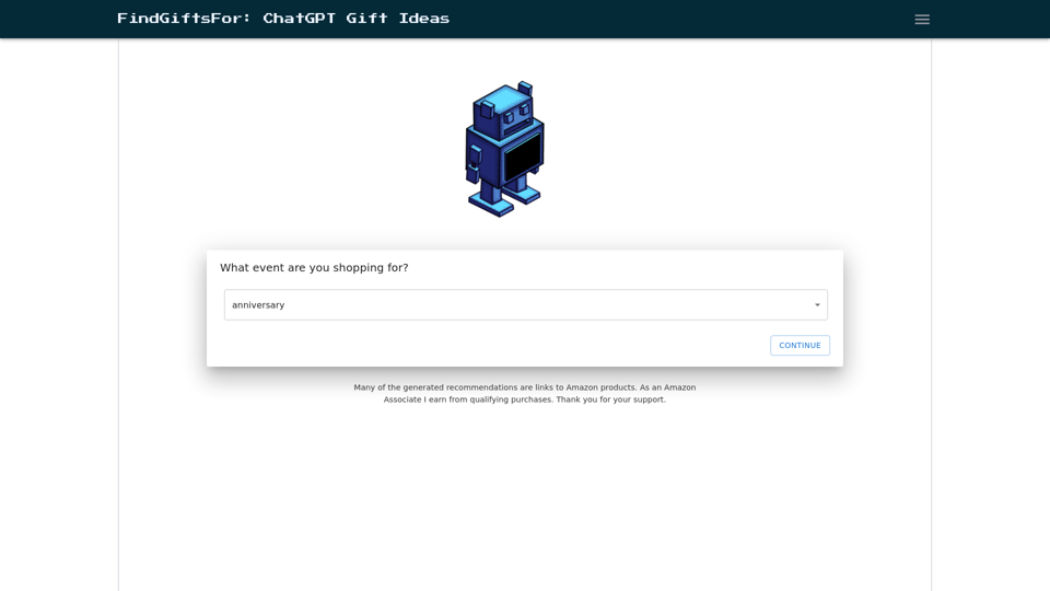 ChatGPT Gift Search screenshot