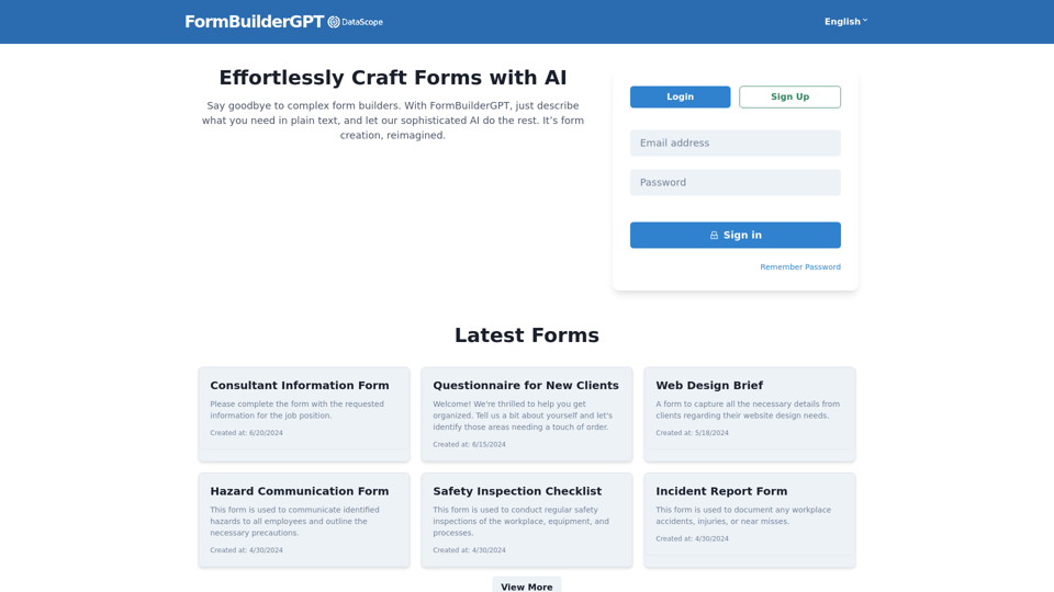 FormBuilderGPT screenshot