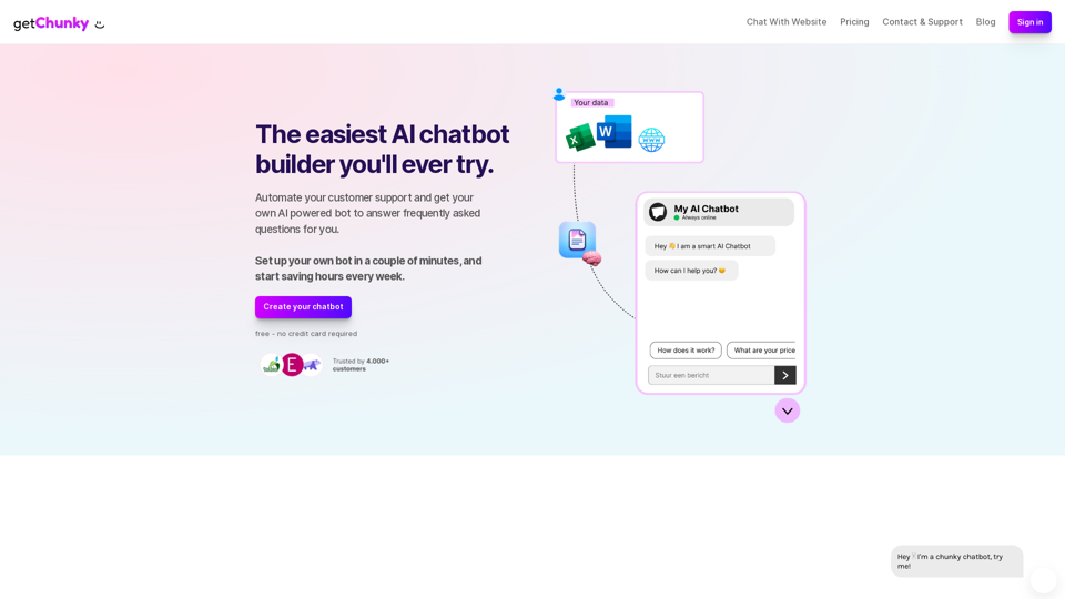 Chunky - Build AI chatbots that feel human