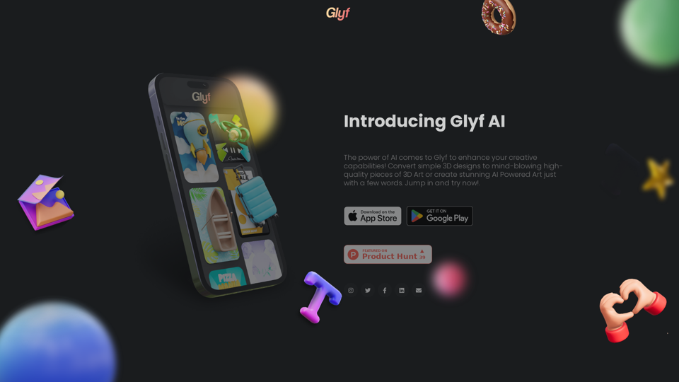 Glyf - Create 3D designs on phone