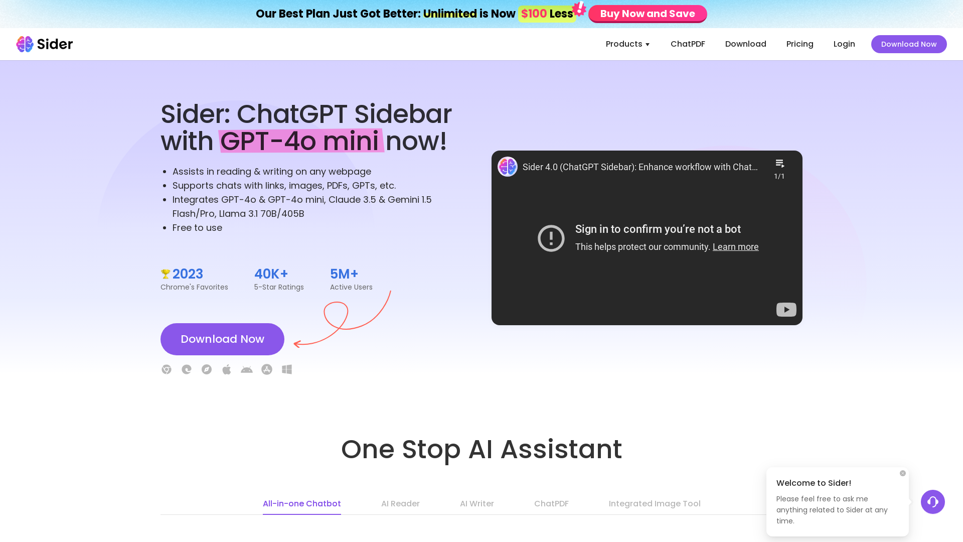 Sider screenshot