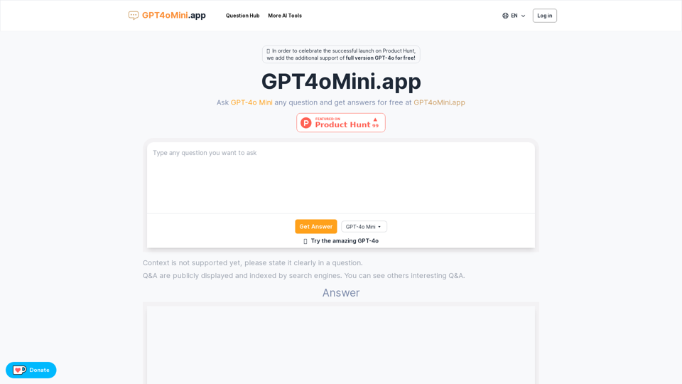 GPT4oMini.app: Free GPT-4o Mini Access - Advanced AI Conversation Generator