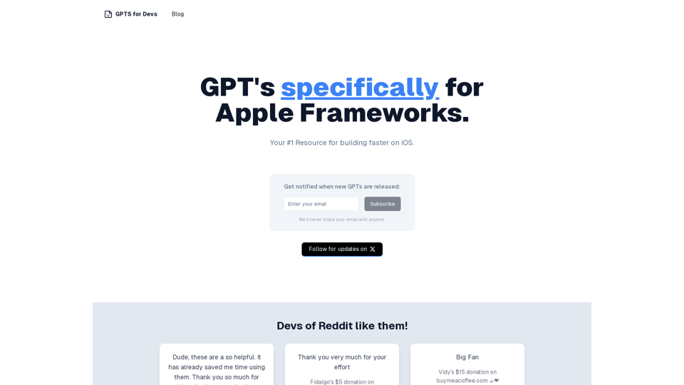 GPTs For Devs: Master iOS Development with GPTs