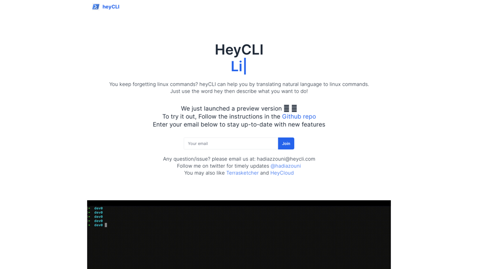 heyCLI - your copilot for linux commands