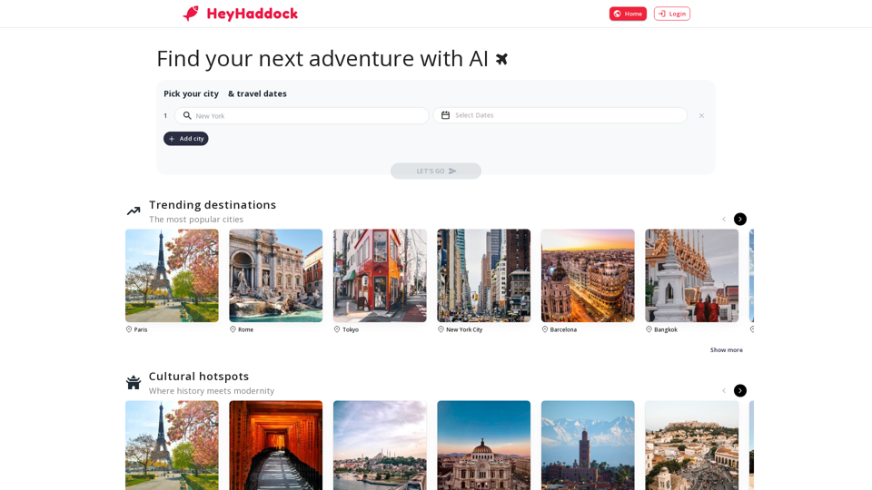 HeyHaddock - The AI-first travel app