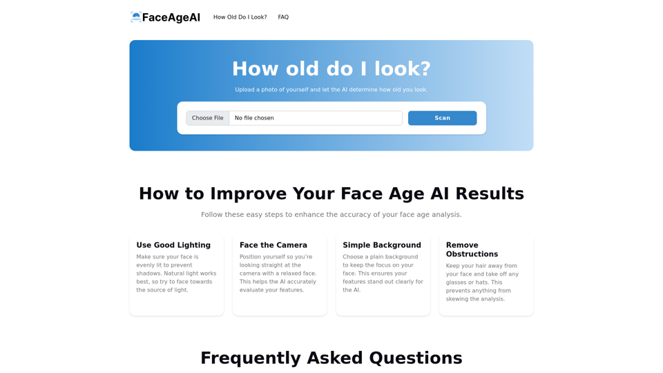 How Old Do I Look? - AI Age Detection Tool