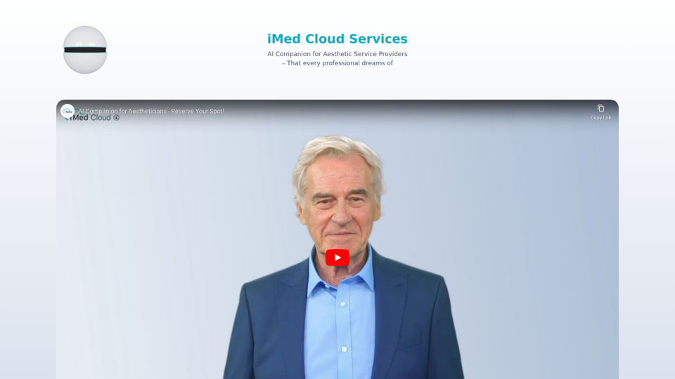 iMed Cloud Services - AI Companion for Aesthetic Service Providers