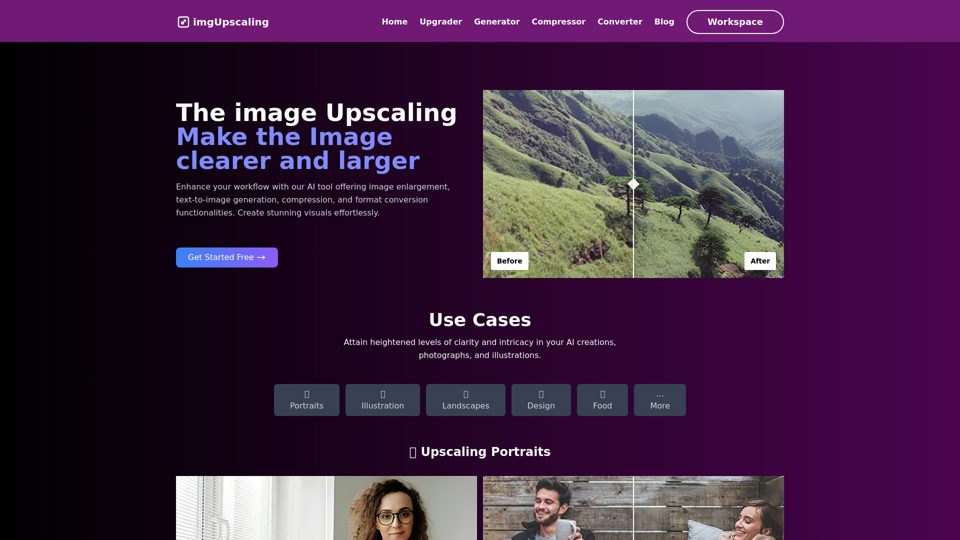 Image Upscale - Free Online AI Image Tool - imgUpscaling