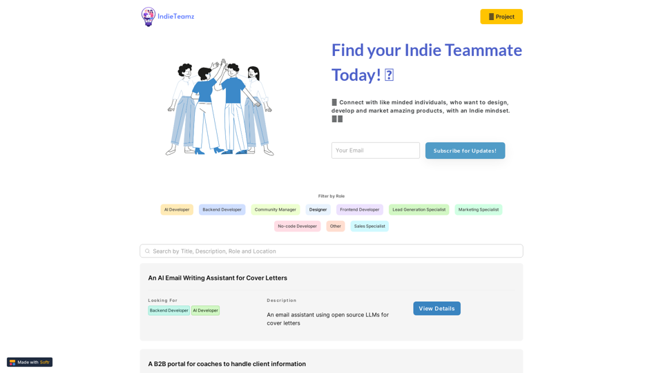 IndieTeamz - Find your Indie Teammate