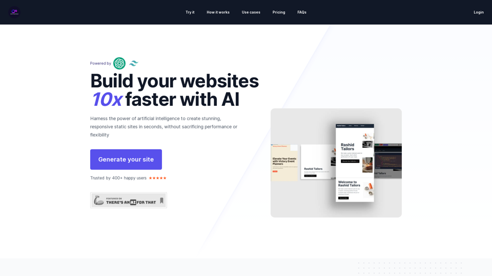 InstaWebAI - Professional, multipage websites with AI