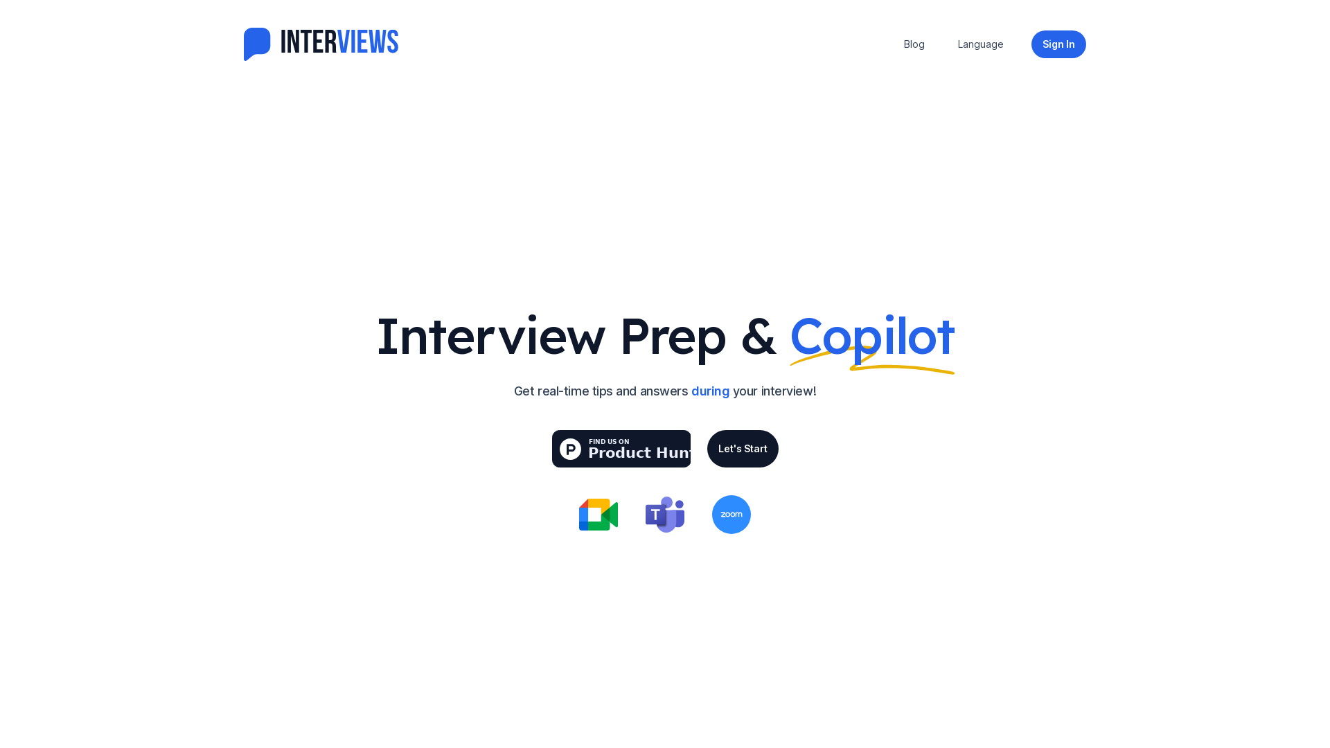 Interviews Chat screenshot