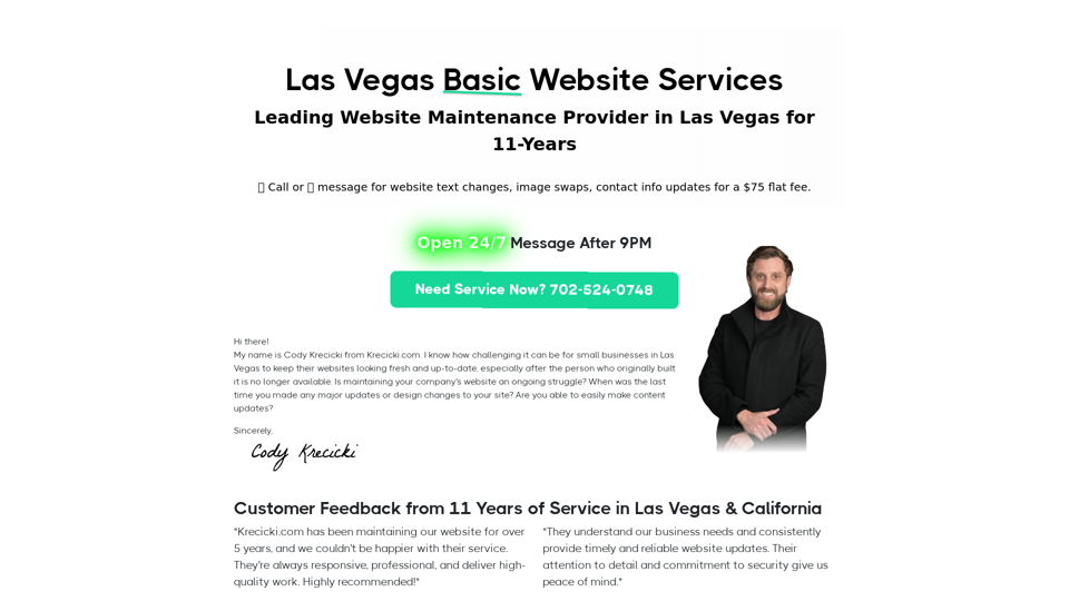 Las Vegas Website Maintenance Services