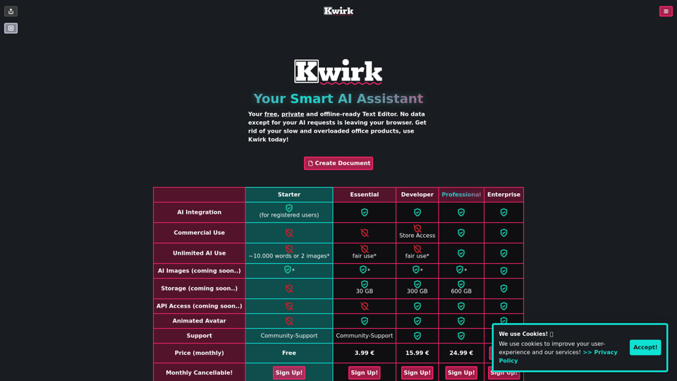 Kwirk.io screenshot