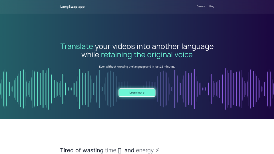 Translate video with your voice screenshot